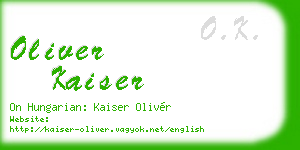 oliver kaiser business card